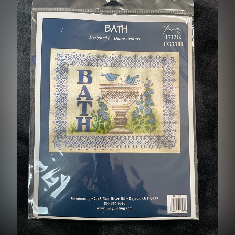 BATH  Counted Cross Stitch Kit (12”x 15”)